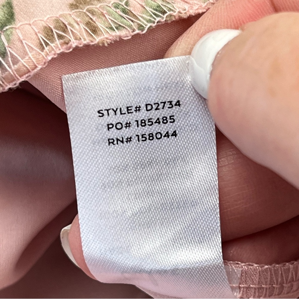 Lulus Pink Floral Bustier Corset‎ Pleated Tiered Chiffon Midi Dress XL *FLAWED - Picture 6 of 13